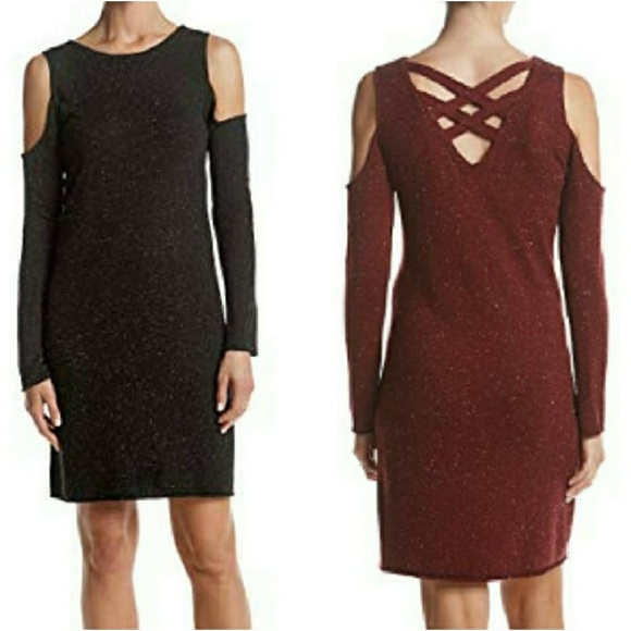Philosophy Dresses & Skirts - Philosophy Cashmere Blend Cold Shoulder Dress